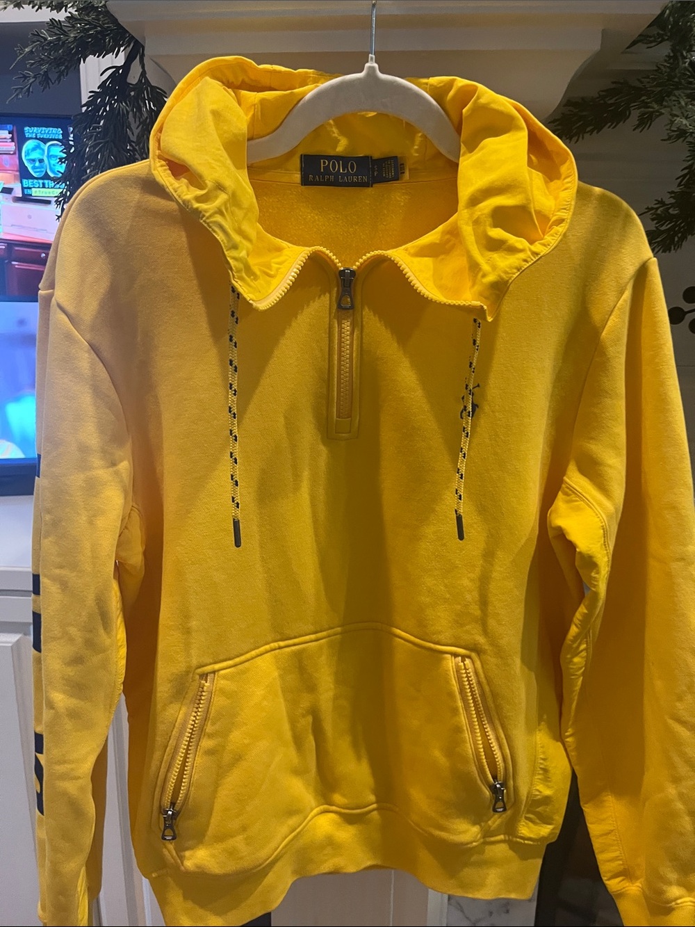 Polo by Ralph Lauren Bright Yellow Half-Zip Hoodie